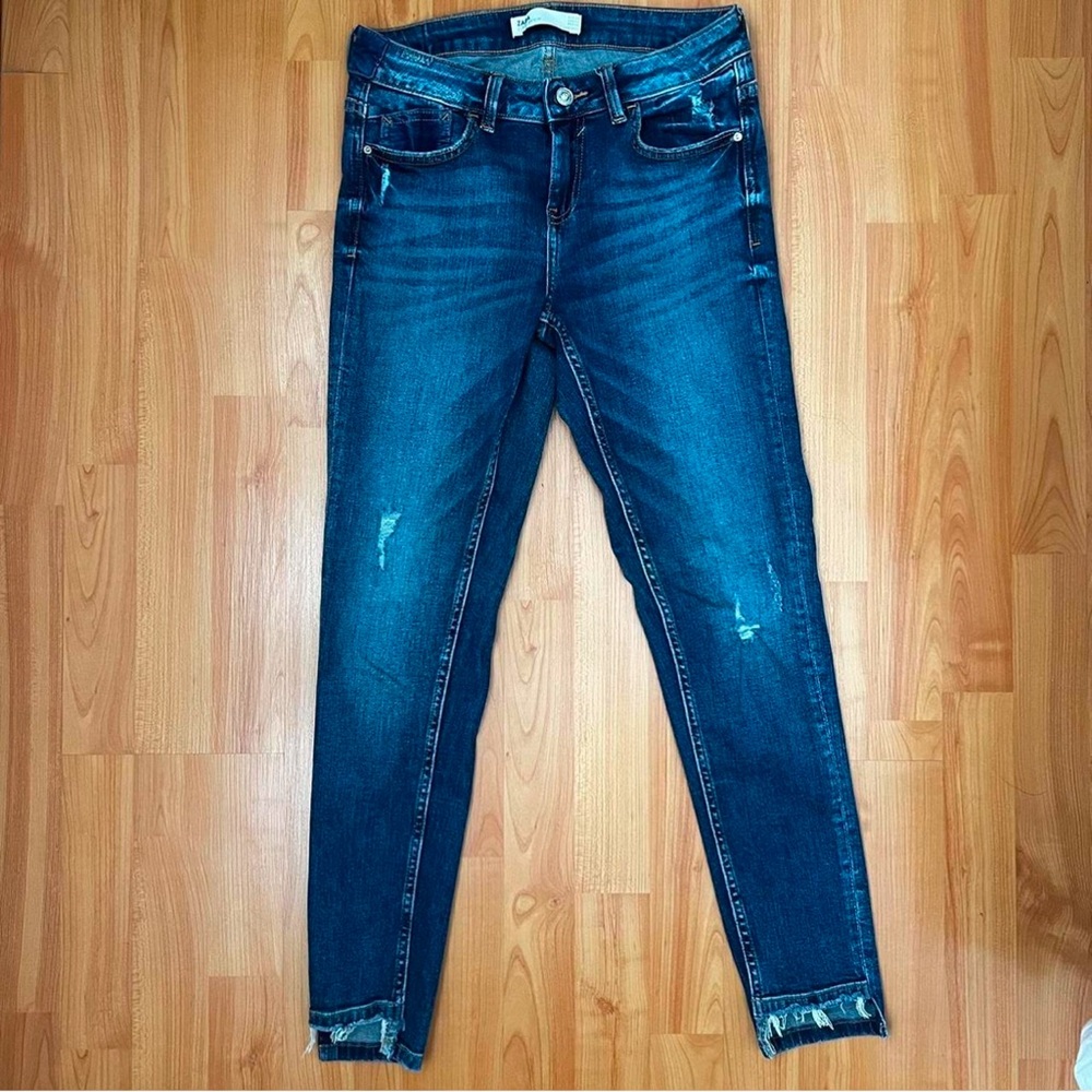 ZARA mid-rise denim slim jeans